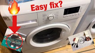 Beko WM74135 washing machine  Repairing with test spin and wash [upl. by Beal]