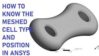 ANSYS Tutorial  How To Know the Type and Position of the Meshed Cells in ANSYS  ANSYS Workbench [upl. by Hike]