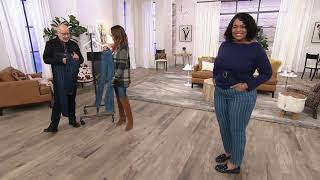 Studio by Denim amp Co Pinstripe Classic Denim Pants on QVC [upl. by Giuliana]