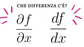 Che differenza cè fra le derivate parziali e le derivate totali [upl. by Innaig]