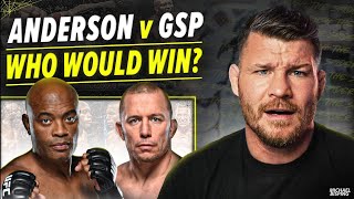 BISPING Anderson SILVA vs GSP  IN THEIR PRIMES  who would have won [upl. by Yknarf273]