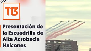 Parada Militar 2023 Escuadrilla de Alta Acrobacia Halcones se presenta en el Parque OHiggins [upl. by Parlin]