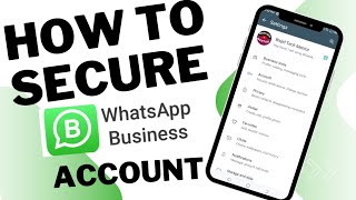 How To Secure WhatsApp AcountHow To Secure Your WhatsApp From Hackers 20242025 [upl. by Sandie]