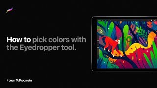 How to pick colors with the Eyedropper tool in Procreate [upl. by Aldrich901]