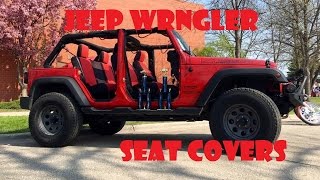 How to Install Jeep Wrangler Neoprene Seat Covers From Ebay [upl. by Nomde]