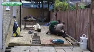 Turf Laying Paving and Decking  A Landscaping Time Lapse [upl. by Bowie679]