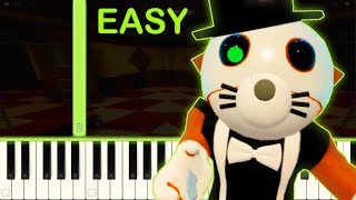 FELIX THEME  PIGGY BOOK 2  EASY Piano Tutorial [upl. by Adnalohs271]