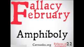 Amphiboly Logical Fallacy [upl. by Ellerrehs]