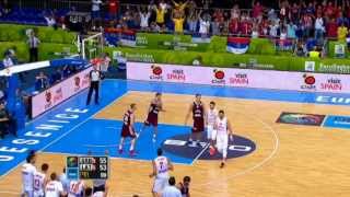 Highlights SerbiaLatvia EuroBasket 2013 [upl. by Aoht]