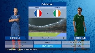 SIMULATION  18 DE FINALE UEFA EURO 2018  FRANCE VS IRLANDE PES 2016 [upl. by Aifos180]