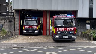 HILO’sA431 A432 Kentish Town Fire Station double turnout [upl. by Normand]