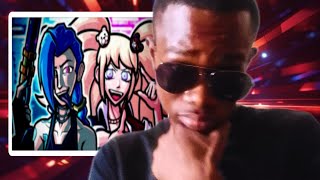 Jinx vs Junko Enoshima  RAP BATTLE  ft HalaCG amp Bblackroses Reaction [upl. by Broder]