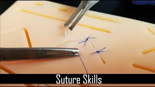 Practicing My Suture Skills Simple Interrupted Suture [upl. by Ynahpets468]