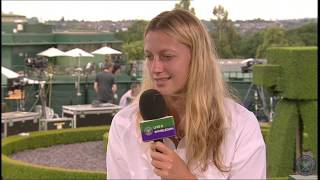 Petra Kvitova visits the Live  Wimbledon studio [upl. by Airyt]