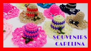 SOUVENIRS 15 años tejido crochet​ o ganchillo mini CAPELINA tutorial paso a paso Moda a Crochet [upl. by Quillon]