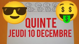 PRONOSTIC PMU QUINTE JEUDI 10 DECEMBRE 2020 QUINTE DU JOUR [upl. by Yalhsa]