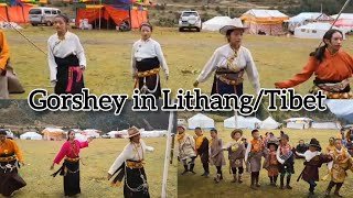 New Tibetan Gorshey in Lithang Tibet  New Trending Gorshey  Tibetan Circle Dance [upl. by Irmine]