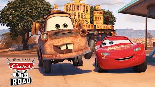 Mater and Lightning McQueen Go on a Road Trip  Cars on the Road  Pixar Cars [upl. by Guido25]