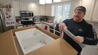 Farmhouse Sink Review  Deer Valley DV1K0068  Unboxing and Review [upl. by Schrick]