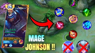 Finally Found The Best ONE HIT JOHNSON BUILD ☠️🔥 MOBILE LEGEND [upl. by Soelch17]