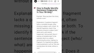 How to Easily Identify Sentence Fragments in Your Writing [upl. by Htieh]