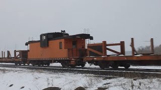 CN Freight Train With a Caboose 20110501 [upl. by Lynett733]