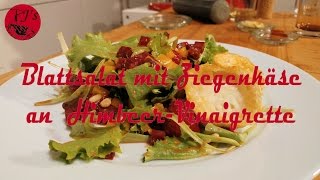 PJs kitchen rules  Salat mit gratiniertem Ziegenkäse  Himbeer Vinaigrette [upl. by Lertnahs]