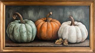 Pumpkin Painting Frame TV Art in 4K for a Perfect Fall Vibe [upl. by Idonna486]