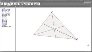 Medianas en un triángulo con geogebra [upl. by Ttennaej]