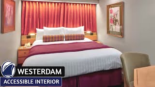 HAL Westerdam  Accessible Interior Stateroom Walkthrough Tour amp Review 4K  Holland America Line [upl. by Lj]