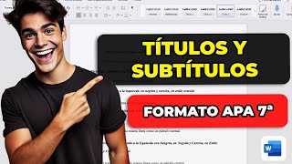 Títulos y subtítulos con Normas APA 7ma Edición ¡Fácil y Rápido [upl. by Ellered373]