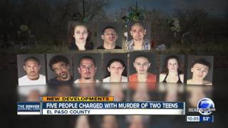 5 officially charged with murder in deaths of 2 Colorado Springs teens [upl. by Stanly333]