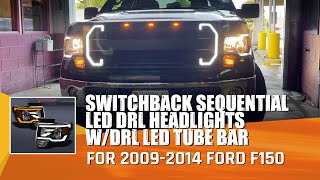 20092014 Ford F150 Switchback Sequential LED DRL Headlights Installation Video  AMOFFROAD [upl. by Aretha]