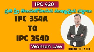 Women and law IPC 354 A to 354D awarenesshub rameshpittla ipc354a ipc354d womenlaw [upl. by Ecarg]