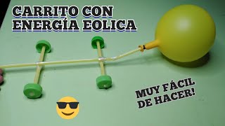 energía eolica con carrito de botella Fácil de hacer [upl. by Trepur]