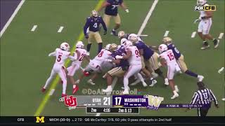 Sione Vaki Utah Safety vs Washington 2023 [upl. by Sigismond112]