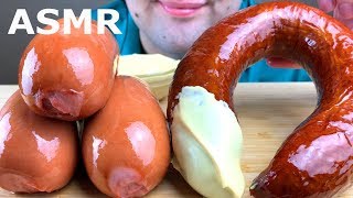 ASMR SAUSAGE CHEESY PARTY 대왕 소시지 먹방 치즈소스 MUKBANG EATING SOUNDS [upl. by Morganstein]