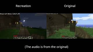 Comparison between the original Herobrine stream and its recreation [upl. by Newby921]