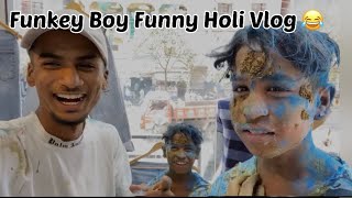 Happy HOLI 🌈Holi vlog 😄 funkeyboyfunny hyderabad [upl. by Itnahsa]