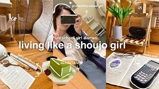 living like a shoujo girl 🍡 productive schoolgirl busy uni days cute matcha cafe ft Totwoo [upl. by Shaina47]