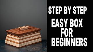 How to make a beautiful wooden box Step by step tutorial Easy woodworking project [upl. by Schreib776]