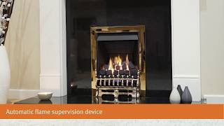 Focal Point Fires  Blenheim Brass Gas Multiflue Manual control [upl. by Clovis]