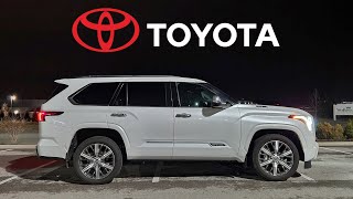 NIGHT REVIEW  2023 Toyota Sequoia Capstone  Is it Worth the 81000 Price [upl. by Trueblood504]