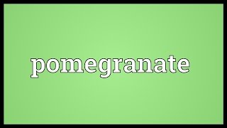 Pomegranate Meaning [upl. by Ahseenyt]