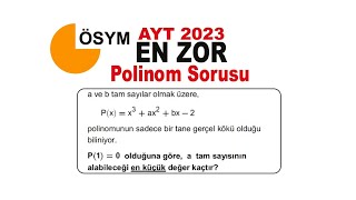 AYT 2023ün En Zor Polinom Sorusu ayt2023 polinomlar [upl. by Rosy907]