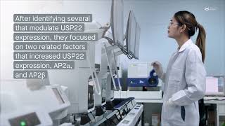 Transcriptional control of the cancerpromoting enzyme USP22 in lung cancer cells [upl. by Valma814]