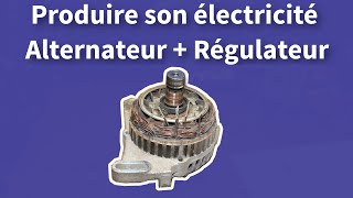 Produire son électricité avec un alternateur de voiture et un régulateur triphasémonophasé [upl. by Gordy]