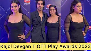 Gorgeous Kajol Devgan with Aman Devgan arrives for OTT Play Awards 2023 😍❤️ [upl. by Cleodal]