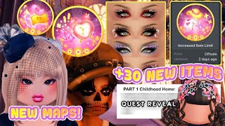 30 NEW ITEMS for HALLOWEEN update in Dresss To Impress DTI on Roblox [upl. by Romine]