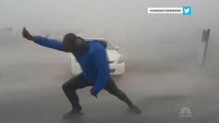 Storm Chaser Battles Hurricane Irma’s Powerful Winds  NBC News [upl. by Barnett]